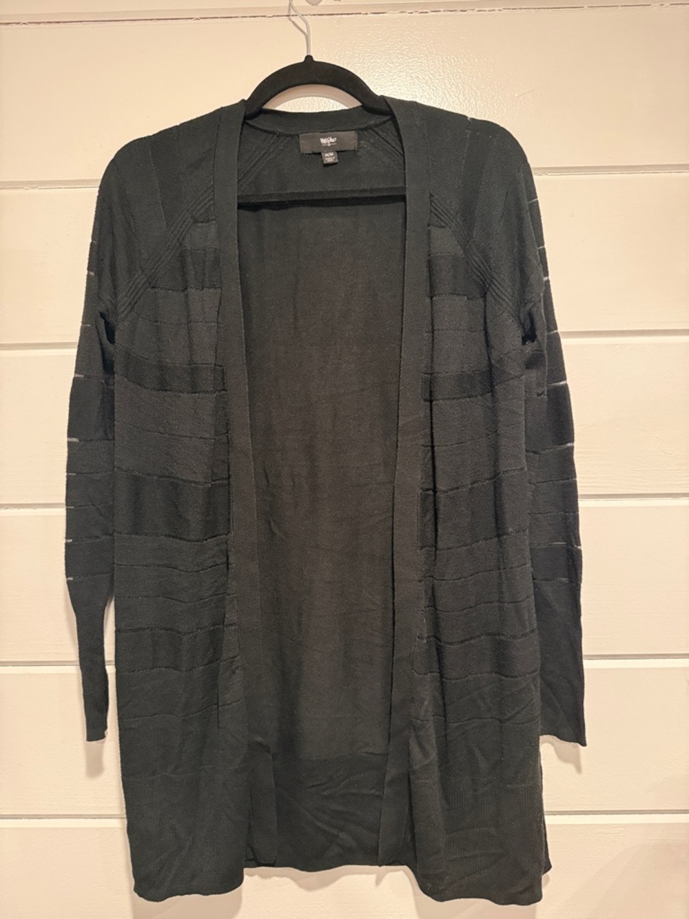 Mossimo Supply Co. Black Open-Front Long Cardigan. Size -medium